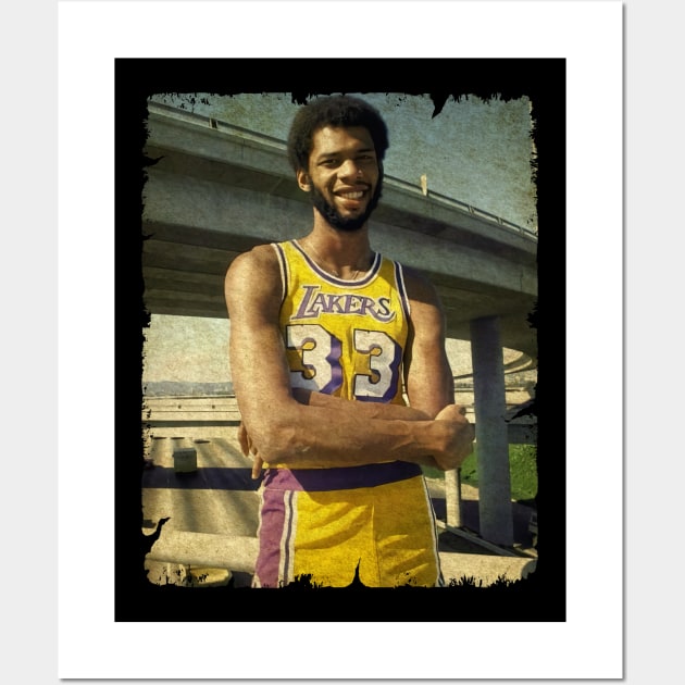 Kareem Abdul Jabbar in Los Angeles Highway Wall Art by MJ23STORE